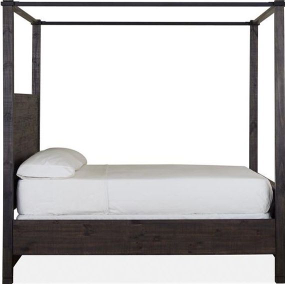 Magnussen Home® Abington Weathered Charcoal Queen Poster Bed-3