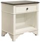 Riverside Furniture Grand Haven Feathered White/Rich Charcoal 1-Drawer Nightstand-0