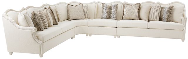 Michael Amini® Chamberi 4-Piece Classic Pearl Sectional-2