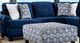 Furniture of America® Waldport 2-Piece Navy Right-Arm Facing Sofa Sectional and Chaise-2