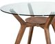 New Classic® Home Furnishings Oscar Glass Top Dining Table with Walnut Base-4