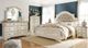 Signature Design by Ashley® Realyn 4-Piece Chipped White Queen Upholstered Panel Bed Set-5
