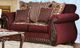 Furniture of America® Tabitha Wine/Dark Cherry Sofa and Loveseat-2