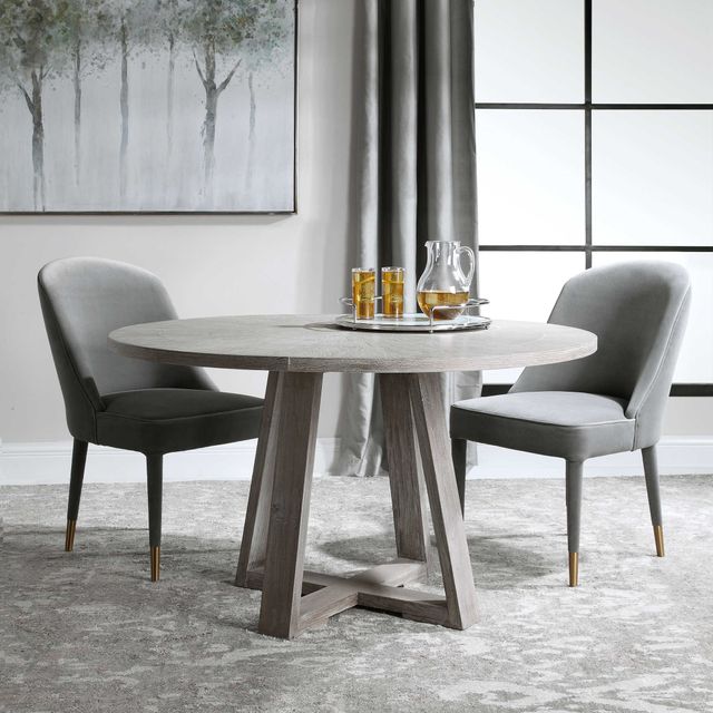 Uttermost® Gidran Soft Gray Dining Table-1