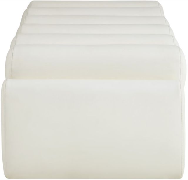 Meridian Furniture Rumble Cream Leather Bench-2