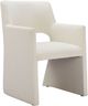 Zuo® Modern Minet Linen White Dining Arm Chair-0