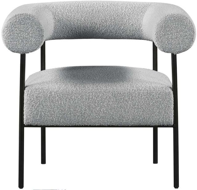 Meridian Furniture Blake Gray/Black Boucle Fabric Accent Chair-1