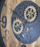 YHD Black/Gold Carved Gear Clock-5