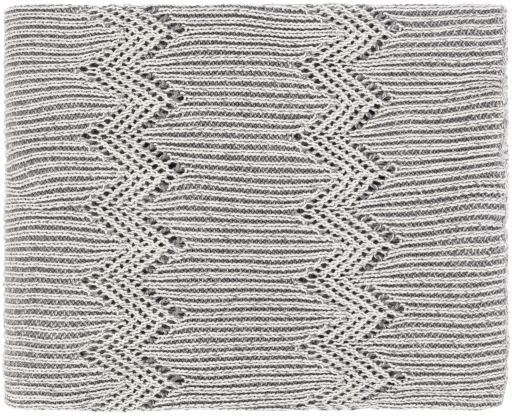 Surya Kiersten Medium Gray 50"x60" Throw Blanket-0