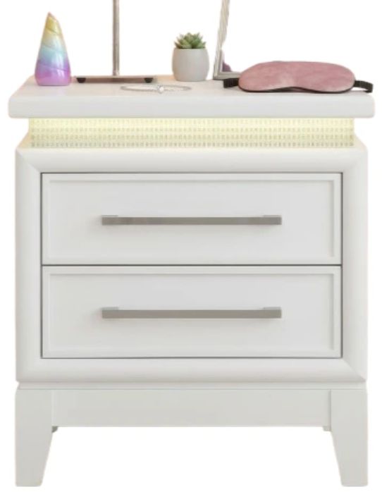 Liberty Furniture Reflections Pearl White Nightstand-0