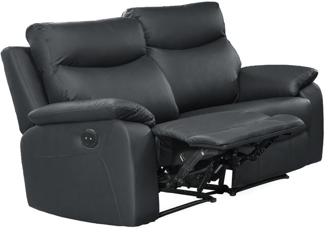 Mazin Furniture Wembley 2-Piece Black Power Reclining Loveseat-2
