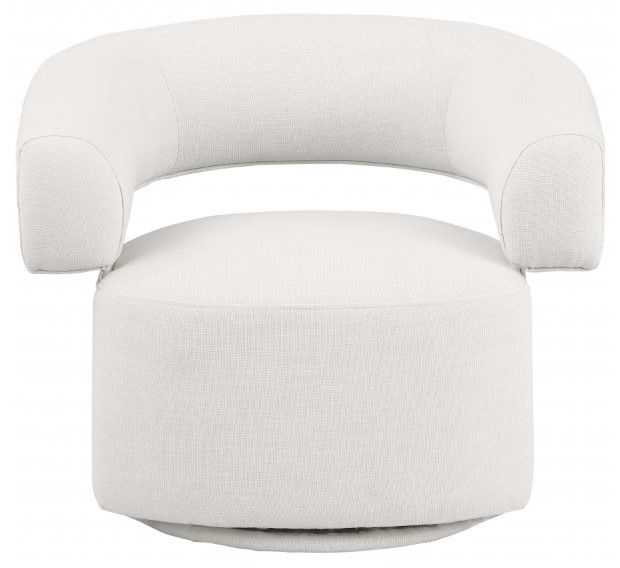 Meridian Furniture Niya Cream Swivel Accent Chair-1