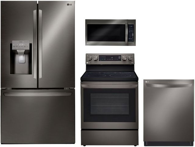 LG 4 Piece Black Stainless Steel Kitchen Package-0