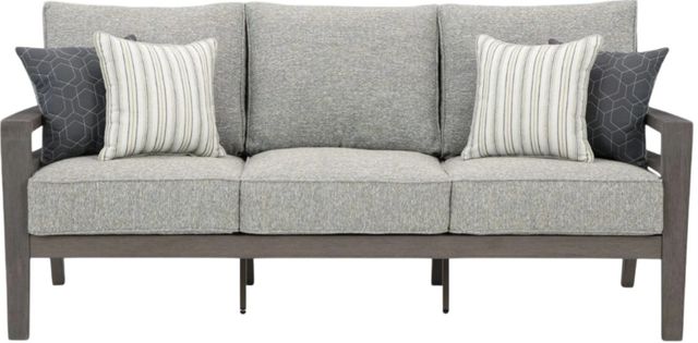 Signature Design by Ashley® Hillside Barn Brown/Gray Fabric/Wooden Outdoor Sofa-1