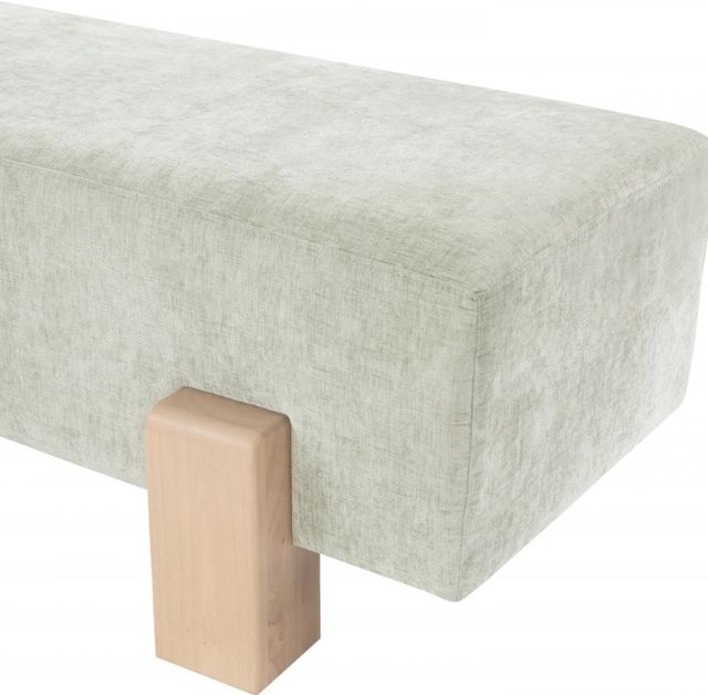 Meridian Furniture Edison Mint/Natural Chenille Fabric Bench-3