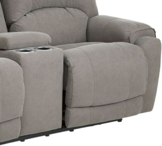 HomeStretch Showtime Tan Power Reclining Loveseat with Power Headrest and Lumbar-2