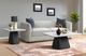 Elements International Edison 2-Piece White Occasional Table with Black Base Set-3