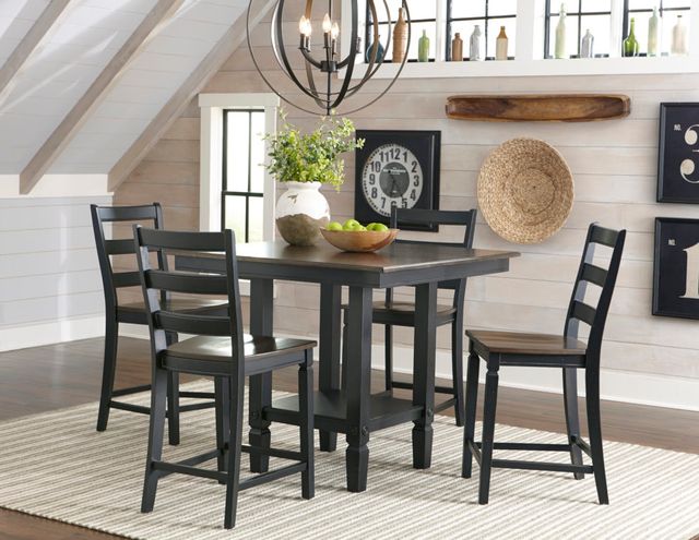 Intercon Glennwood Rubbed Black/Charcoal Counter Stool-2