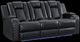 Elements International Carlo Pebble Black Power Motion Sofa with Power Headrest-0