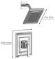 American Standard Town Square® S Polished Chrome Tub and Shower Trim Kit with Water-Saving Showerhead and Lever Handle-2