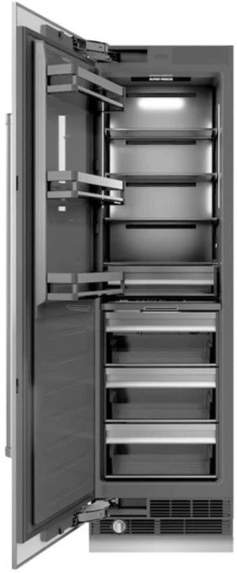 ZLINE 24 in. 12.4 Cu. Ft. Column Freezer in Stainless Steel with Graphite Gray Interior-1