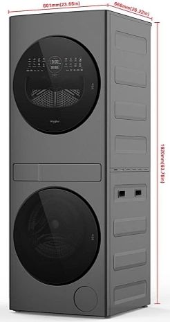 Whirlpool® Titanium Metallic Electric Laundry Center, 3.2 Cu. Ft. Washer, 4.3 Cu. Ft. Ventless Dryer-3