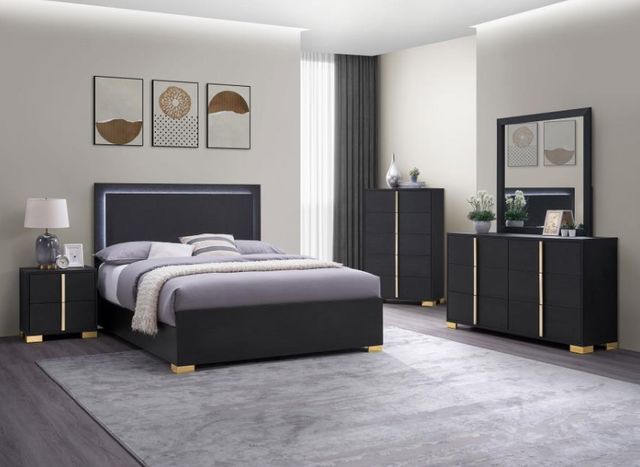 Coaster® Marceline 5-Piece Black Full Bedroom Set-0