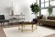 Hooker® Furniture Commerce and Market Dark Wood Octavius Cocktail Table with Gold Base-1