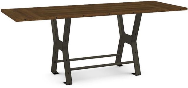 Amisco Customizable Parade 42" Solid Birch Short Bar Table with Two Leaf's -0