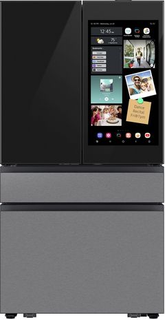Samsung Bespoke 36 in. 22.5 Cu. Ft. Charcoal Glass and Stainless Steel Counter Depth French Door Refrigerator with AI Family Hub™+ &  AI Vision Inside™