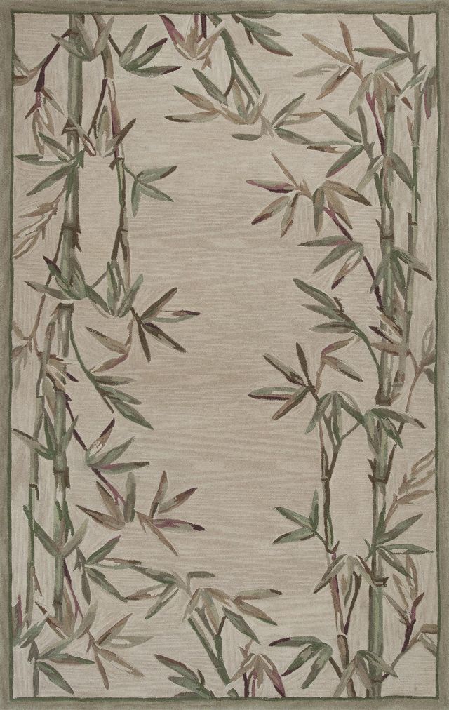 KAS Rugs Sparta Ivory Bamboo Border 5'x8' Rug-0