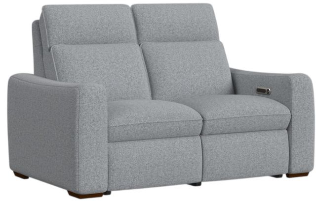 Flexsteel® Ava Stonewash Fabric Power Reclining Loveseat with Power Headrest and Lumbar-0