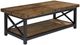 Flexsteel® Carpenter Brown Rectangular Coffee Table with Black Metal Frame-0