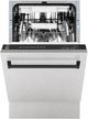 ZLINE Autograph Edition 18" Satin Stainless Steel Built In Dishwasher with Matte Black Handle-1