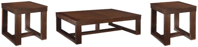 Signature Design by Ashley® Watson 3-Piece Dark Brown Living Room Tables Set-0
