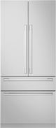 SKS Transitional Series 36" Satin Stainless French Door Refrigerator Panel Kit-0