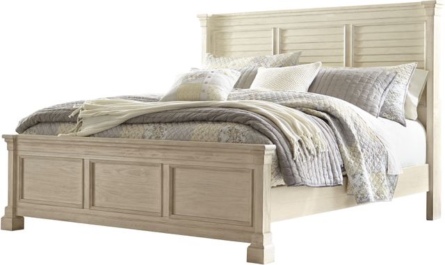 Signature Design by Ashley® Bolanburg 3-Piece Antique White California King Panel Bed Set-1