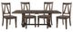 Elements International Finn 5-Piece Walnut Dining Set-0