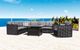 Enclover Chestnut 4-Piece Black/Granite Sectional Set-1