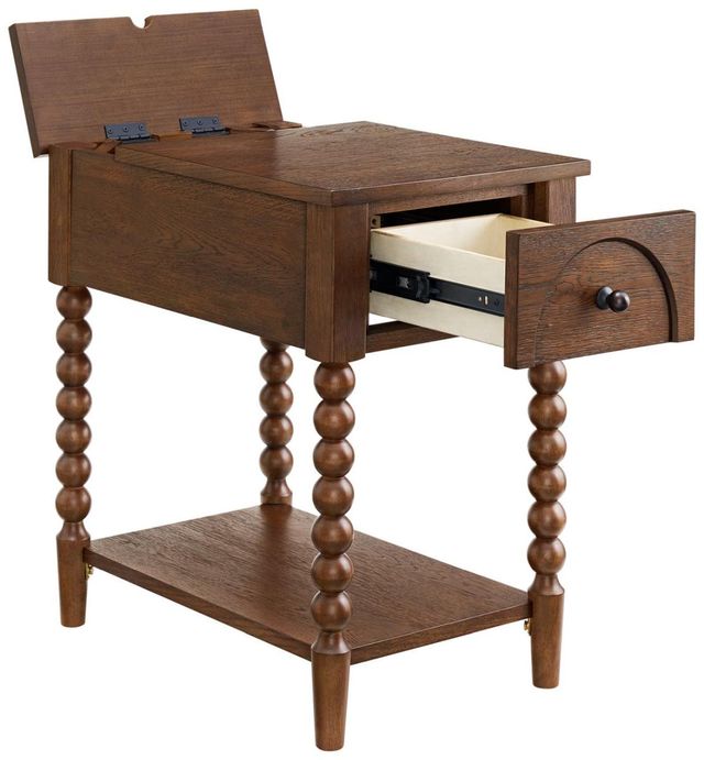 Martin Svensson Turned Wood Cocoa Brown Rectangular End Table-3