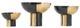 A & B Home Black/Gold 3-Piece Bowl Set-1