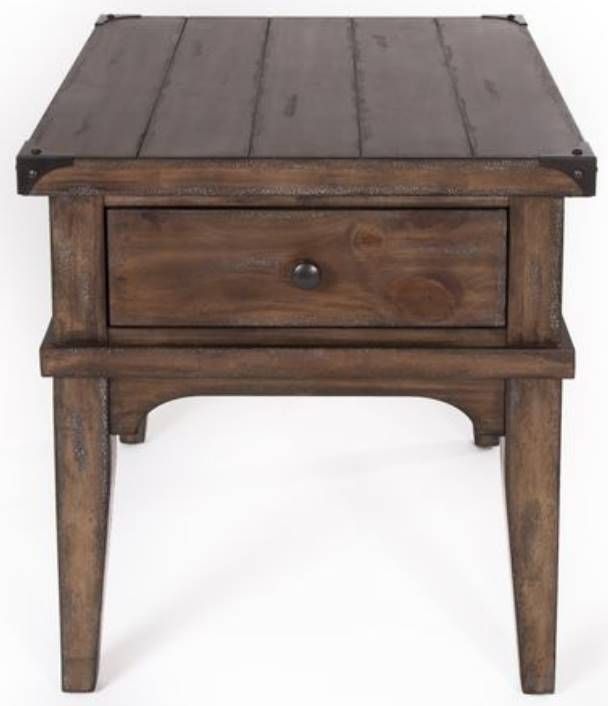 Liberty Furniture Aspen Skies Weathered Brown End Table-1