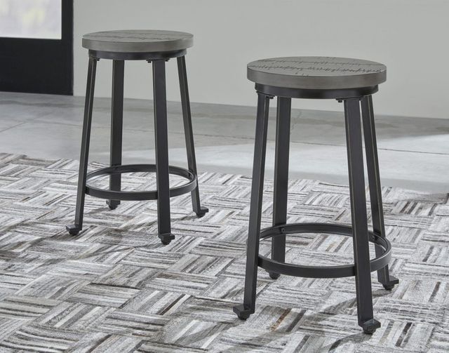 Signature Design by Ashley® Challiman Antique Gray Counter Stool-3