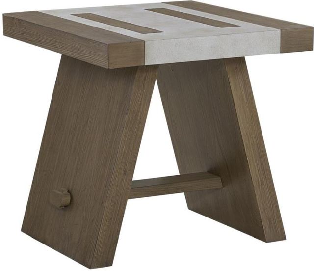 Bernards Moden Tea End Table with White Top-0