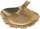 A & B Home Gold Gingko Leaf Decorative Plate-1