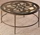 HH2 Home Marsala Glass Top Coffee Table with Bronze Metal Base-1