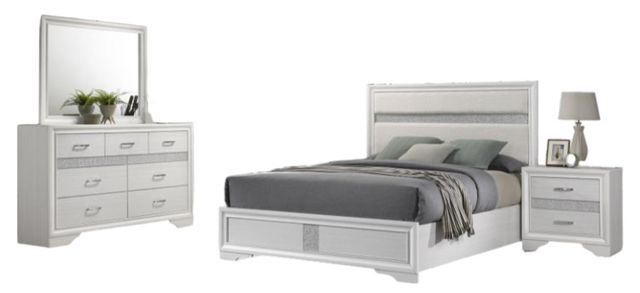 Coaster® Miranda 4-Piece White Eastern King Bedroom Set-0