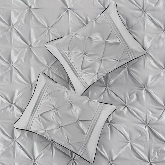 Olliix by Madison Park Laurel 7 Piece Grey Full Tufted Comforter Set-3