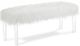New Classic® Home Furnishings Marilyn White Faux Fur Bench-0