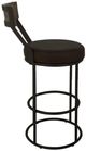 International Furniture Direct Xel-Ha Dark Hay Brown/Blacksmithing Black/Brown Barstool -2